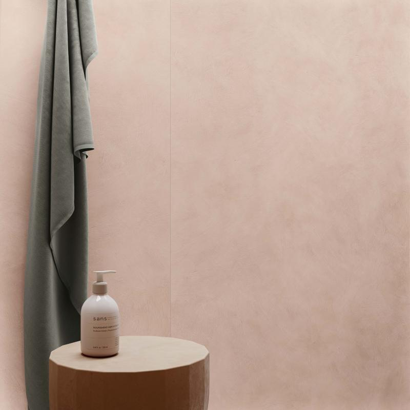 Carrelage en grès cérame aspect résine, rose, 60x120 cm - CS25062