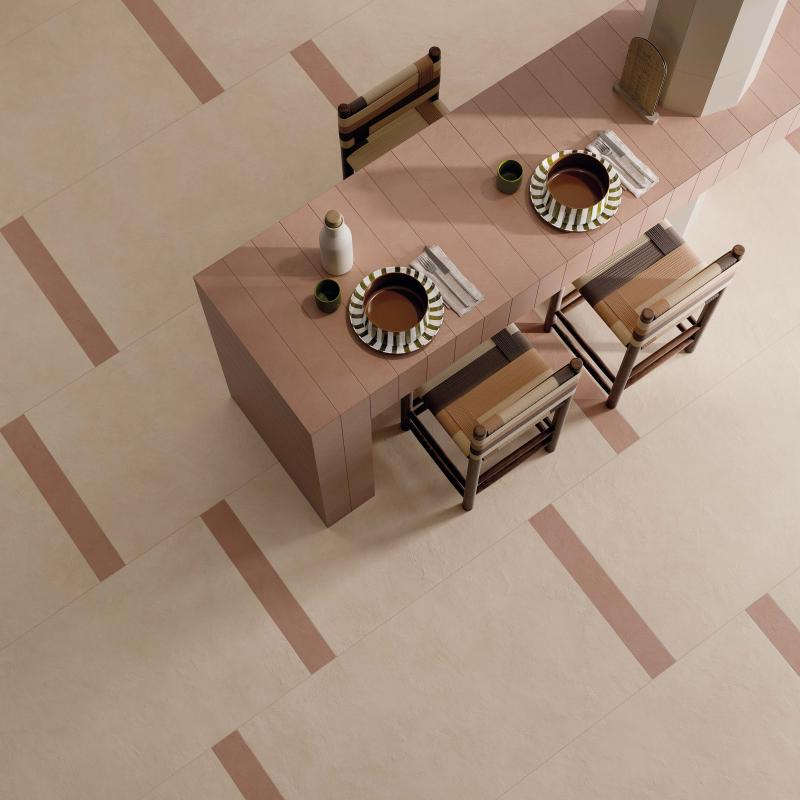 Carrelage en grès cérame aspect résine, beige, 60x120 cm - CS25067