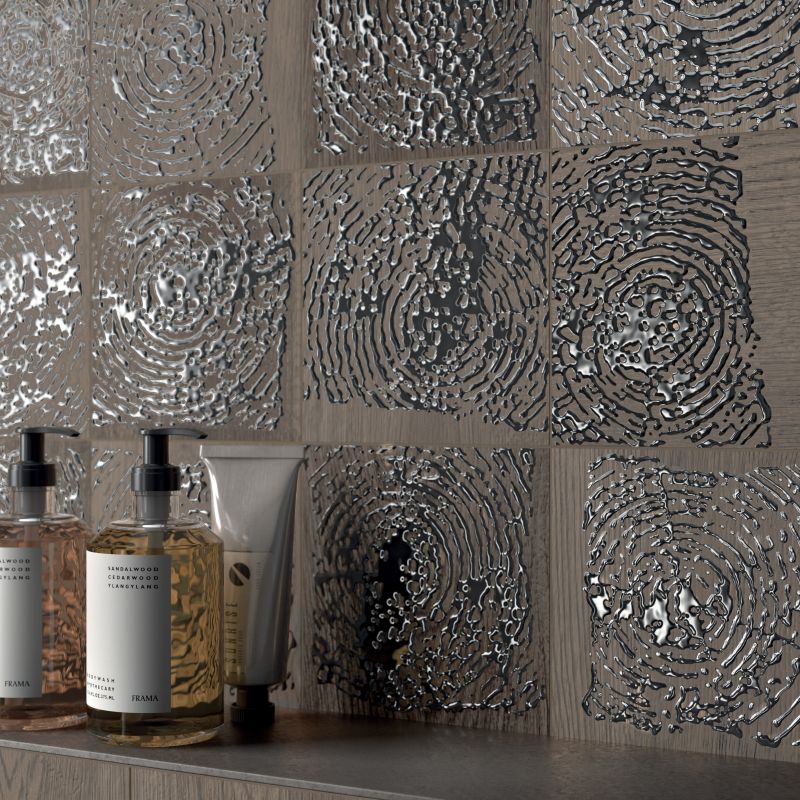 Abk Poetry Decor Metal Mud Nat  20X20 - 60010077