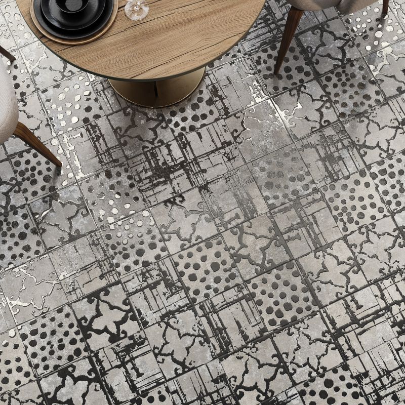 Abk Poetry Decor Pois Metal Cement Nat 20X20 - 60010669
