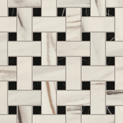 Mosaïque Atlas Concorde Marvel Dream Bianco Fantastico Basket Weave Matt 30.5X30.5 - AOVJ