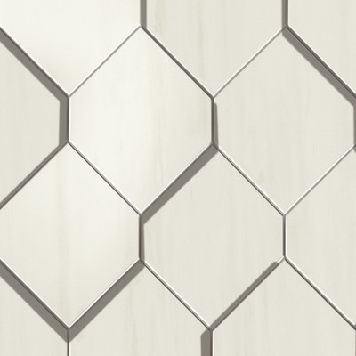 Mosaïque Atlas Concorde Marvel Stone Bianco Dol. Esagono 3D 28.2X35.3 - AS36