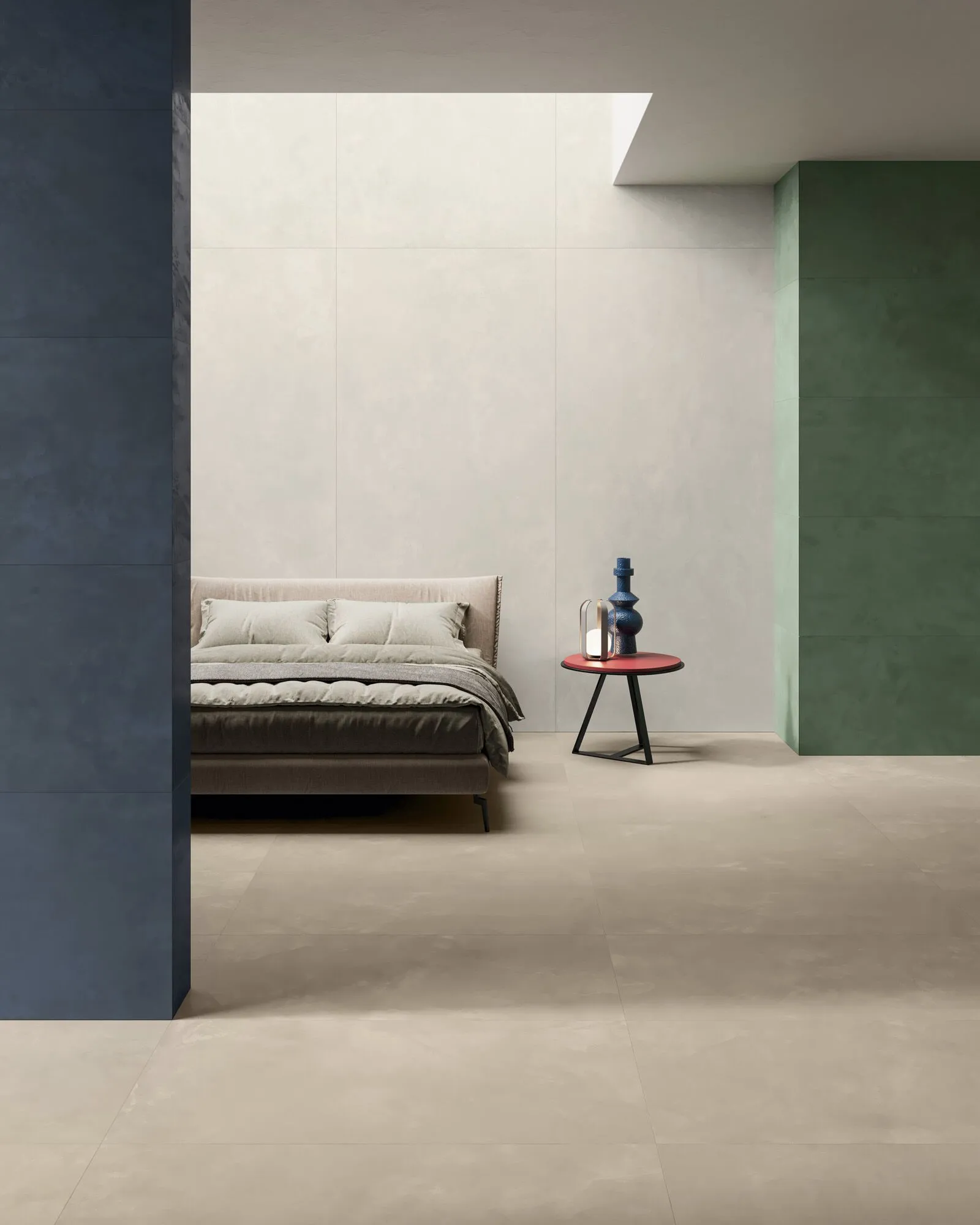 Carrelage en grès cérame aspect béton-résine, glace, 60x120 cm - CS25023