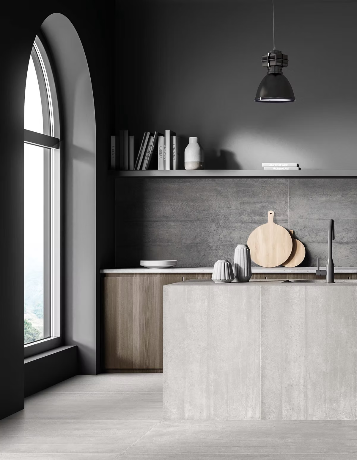 Grès Cérame Effet Béton Industrial Gris 60x120 - CEGP-0044