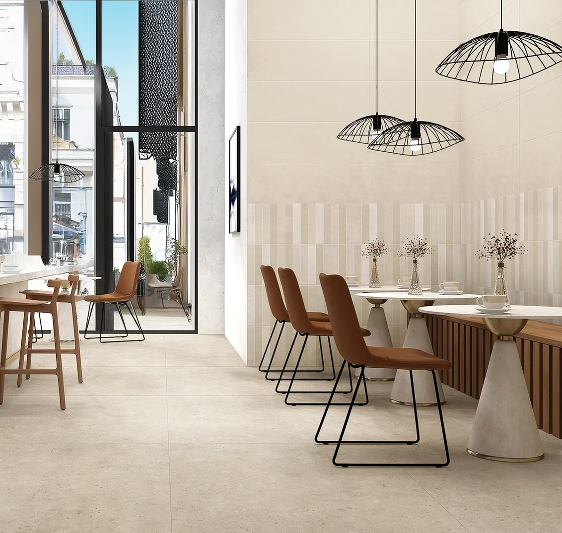 Grès Cérame Effet Béton Soft Beige 90x90 - CEGP-0050