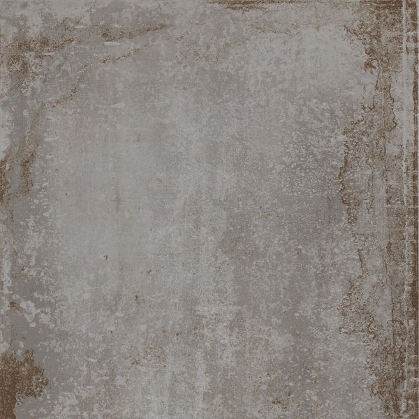 Carrelage en porcelaine effet métal oxydé gris antidérapant 60X60 - Efsr044