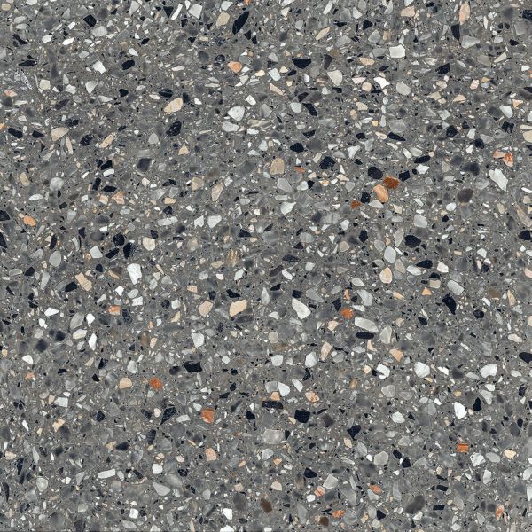 Carrelage Porcelaine Effet Pierre Terrazzo Gris 20mm R11 80X80 - Emya1137