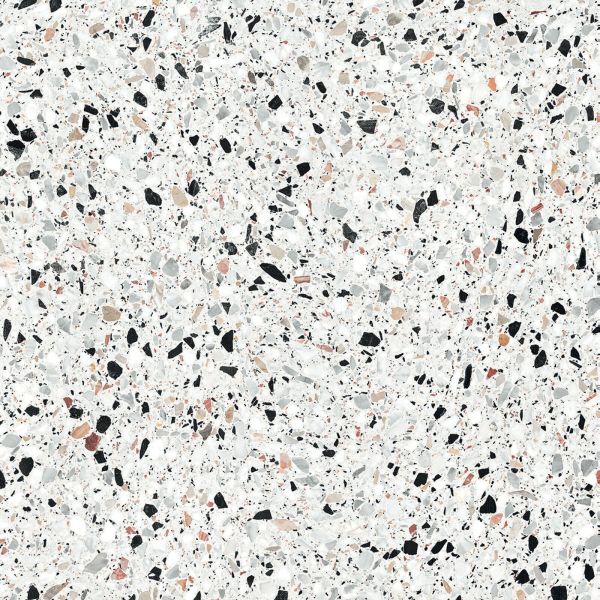 Carreau de porcelaine effet pierre terrazzo blanc 20 mm R11 80X80 - Emyw1136