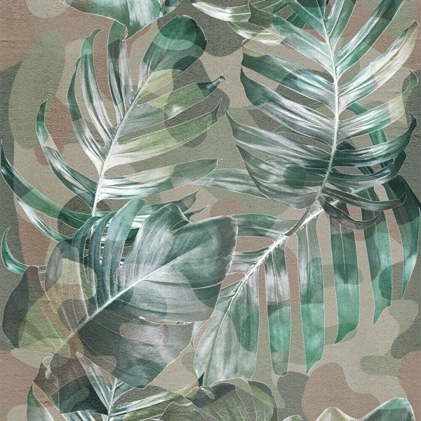 Carrelage Mural Décoré Vert en Grès Cérame 60X120 - EWTK1494