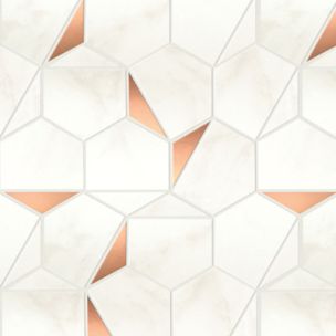Mosaïque Atlas Concorde Marvel Shine Calacatta Delicato Gold Hex Shiny 25.1X29 - A4WT