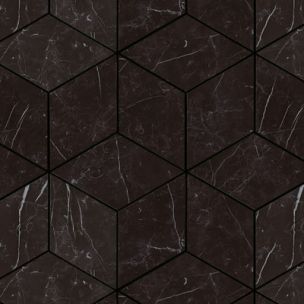 Mosaïque Atlas Concorde Marvel Stone Nero Marquina Esagono Lapp. 30X35 - AS2K