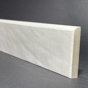 Plinthe En Porcelaine Blanc Brillant H.7cm X L.45.5cm