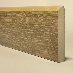 Plinthe en porcelaine et bois de noyer H.8cm X L.119.5cm