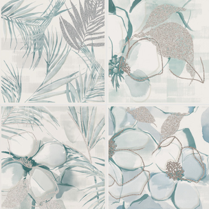 Elios Clay Flower Ocean Aqua 10X10 - 00G1D05
