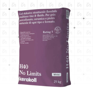 Kerakoll H40 No Limits Grey C2TE - Adhésif pour Carrelage (25kg sac)