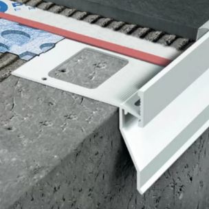 Profil Périmétrique Progress Profiles Proterrace Drain FDP h.10mm Aluminium Peint Blanc 2,7ml