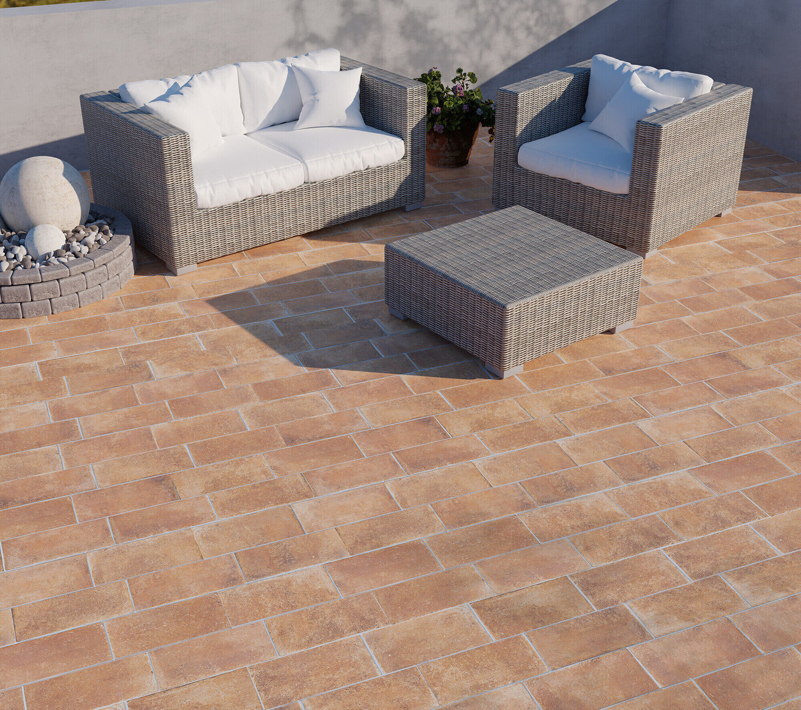 Carrelage Porcelaine Effet Terre Cuite Antidérapant 15X30 - Eaac1466