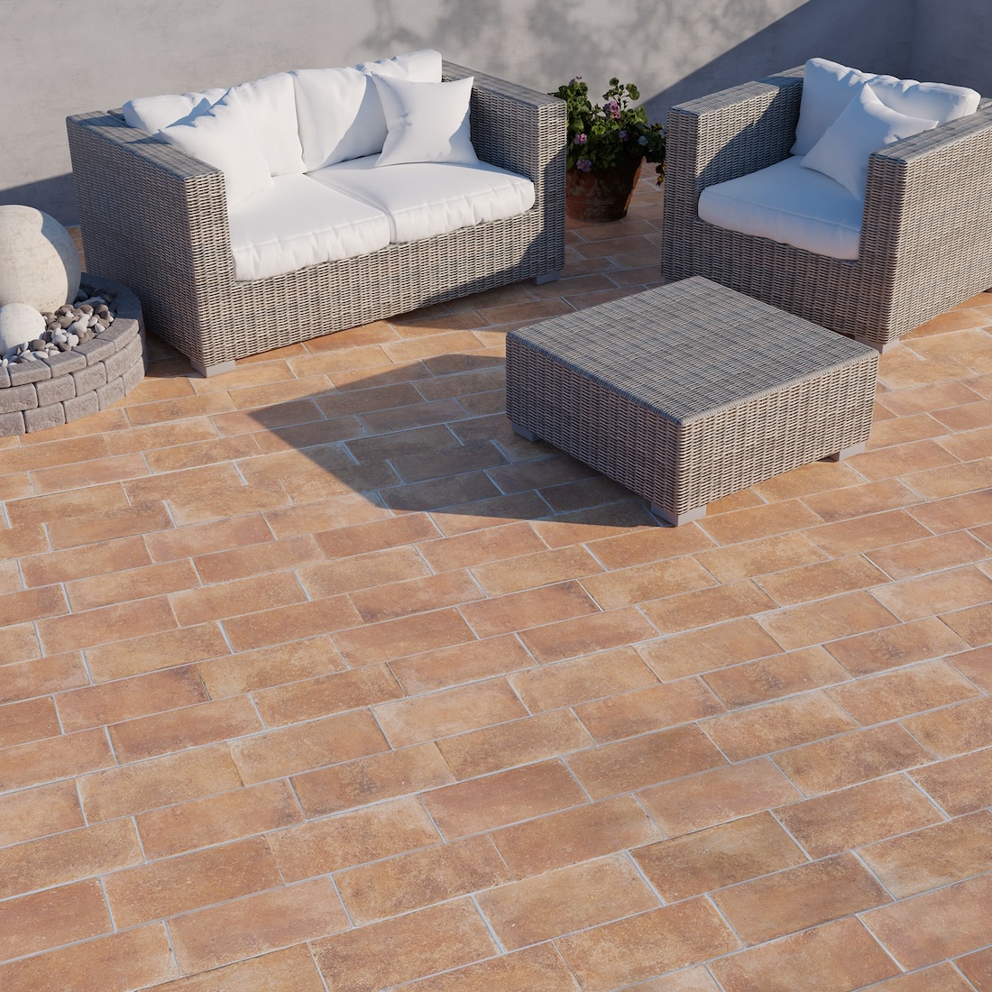 Carrelage Porcelaine Effet Terre Cuite Antidérapant 15X30 - Eaac1466