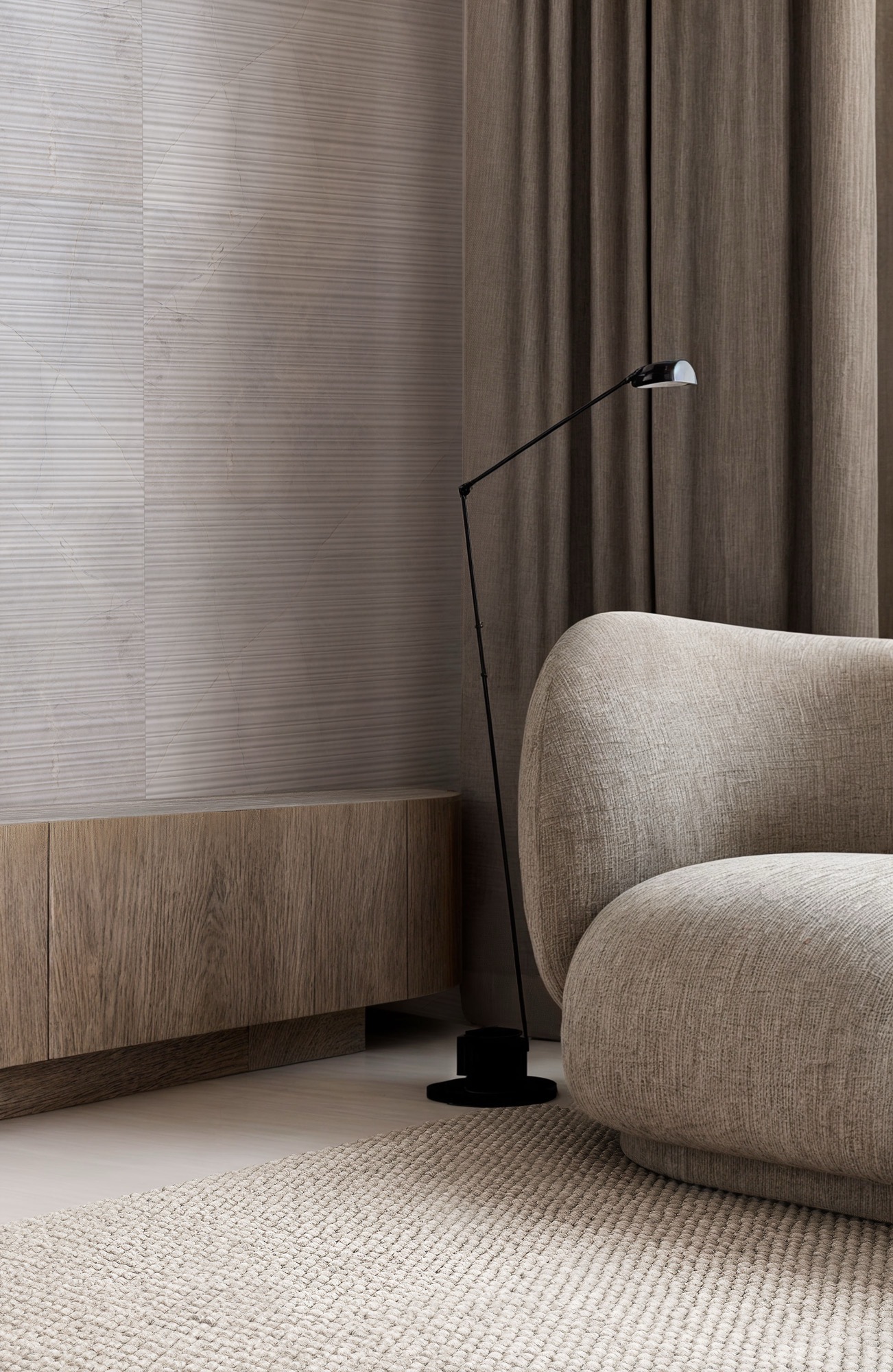 Revêtement en Grès Cérame Effet Marbre Naturel Gris Clair Mat Rt 60x120 - EAFP1541