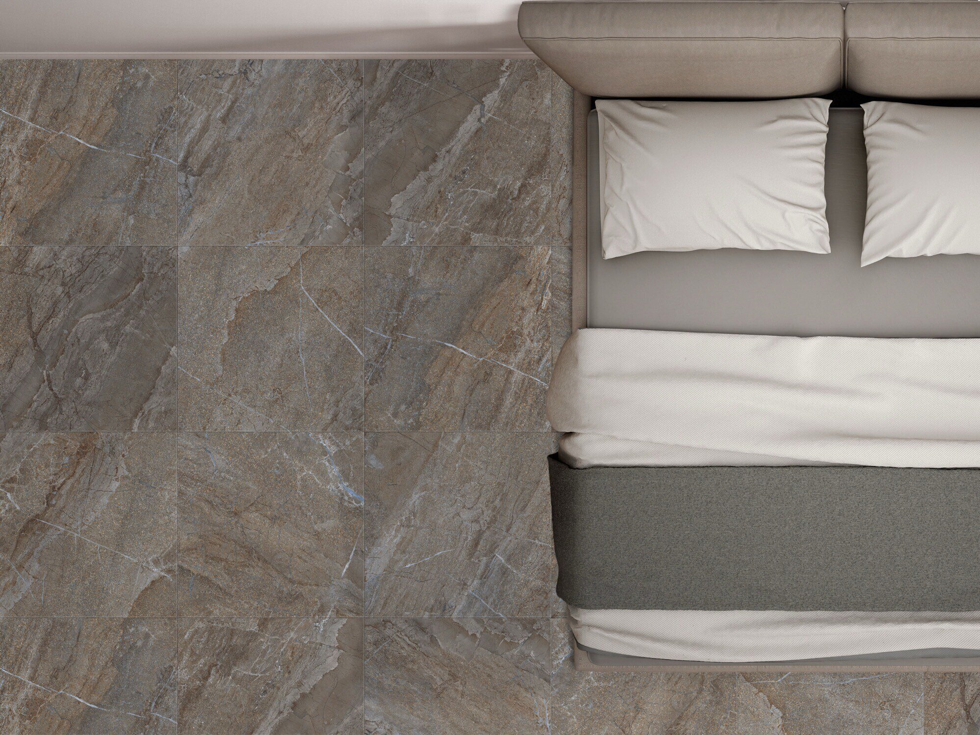 Carrelage Porcelaine Effet Pierre de Jérusalem Marron Mat 30X60 - Eamr972