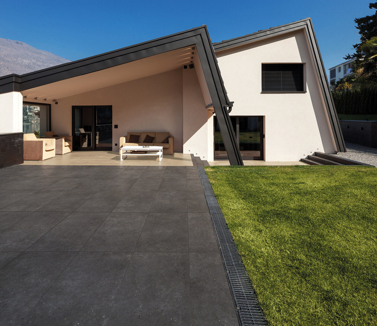 Carrelage Antidérapant Effet Béton Anthracite 60X60 - Ebbd024