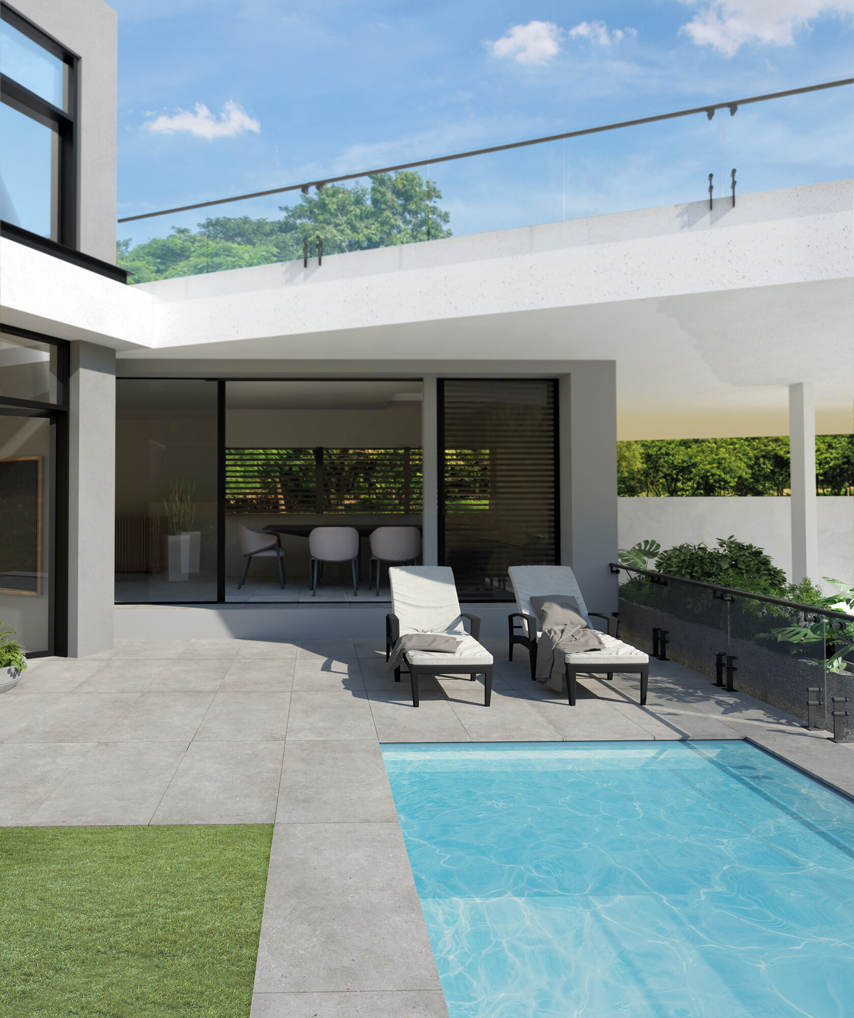 Carrelage Grès cérame Effet Béton Marron Antidérapant 60X60 - Ebfe020