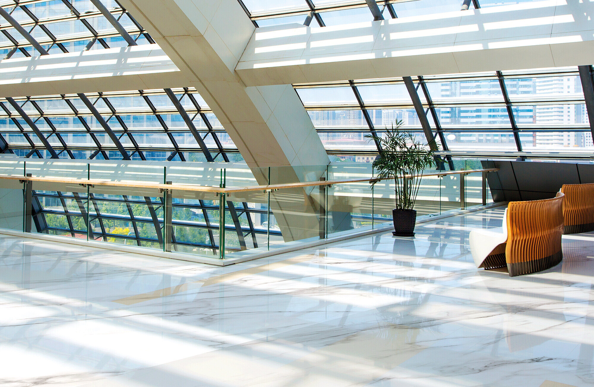 Carrelage Porcelaine Effet Marbre Calacatta Poli 120X120 - Ecaa780