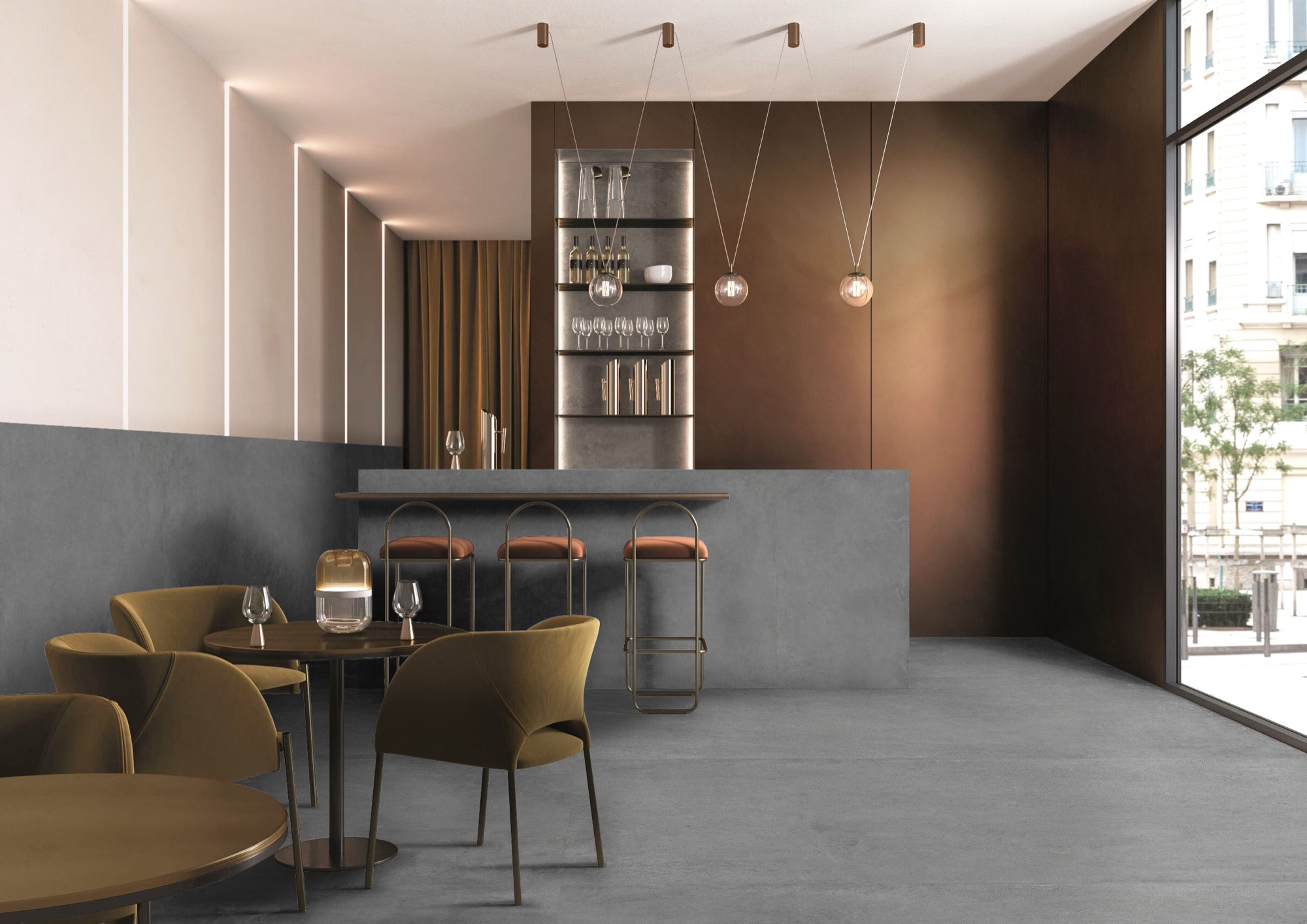 Carrelage Porcelaine Effet Béton Moderne, Antidérapant Gris Clair 60X60 - Ecdp412