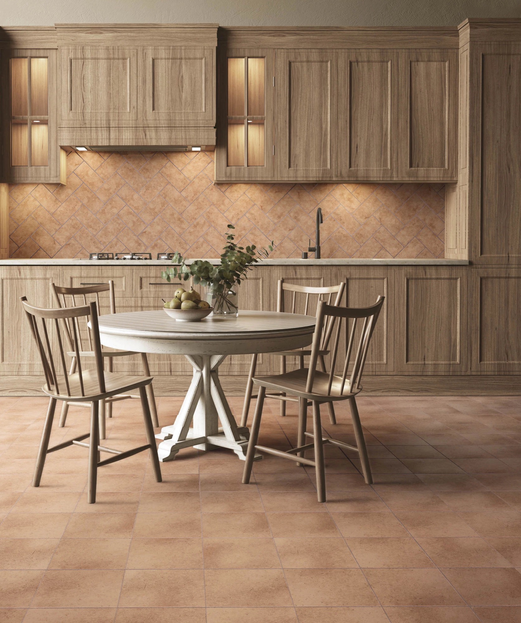 Carrelage Porcelaine Effet Terre Cuite Antique Ivoire Naturel 30X30 - Ecer1469