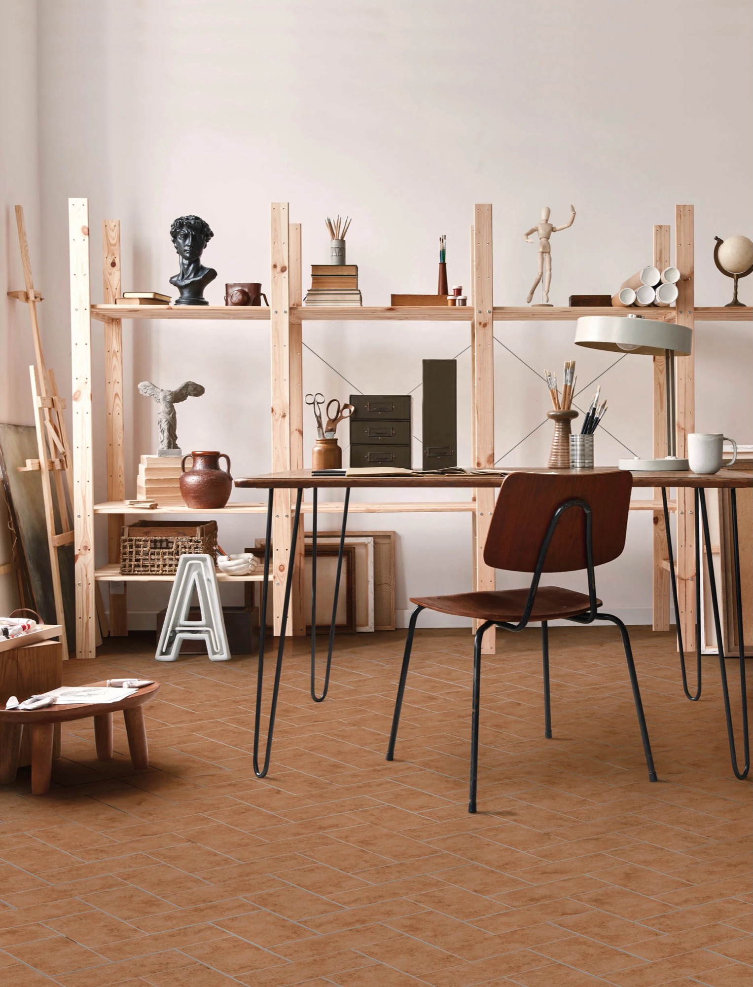 Carrelage Porcelaine Effet Terre Cuite Antique Naturelle 30X30 - Ecer1471