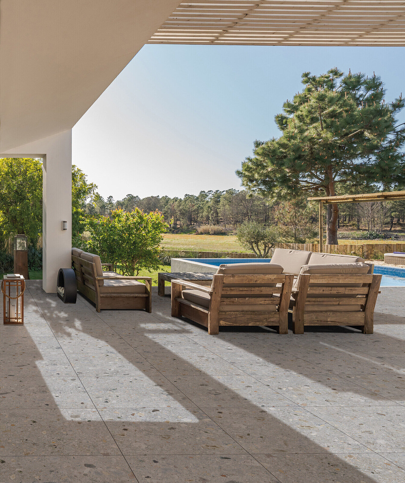 Carrelage Cérame Effet Pierre Ceppo Di Gre' Gris Clair 20mm R11 80X80 - Ecgm1035