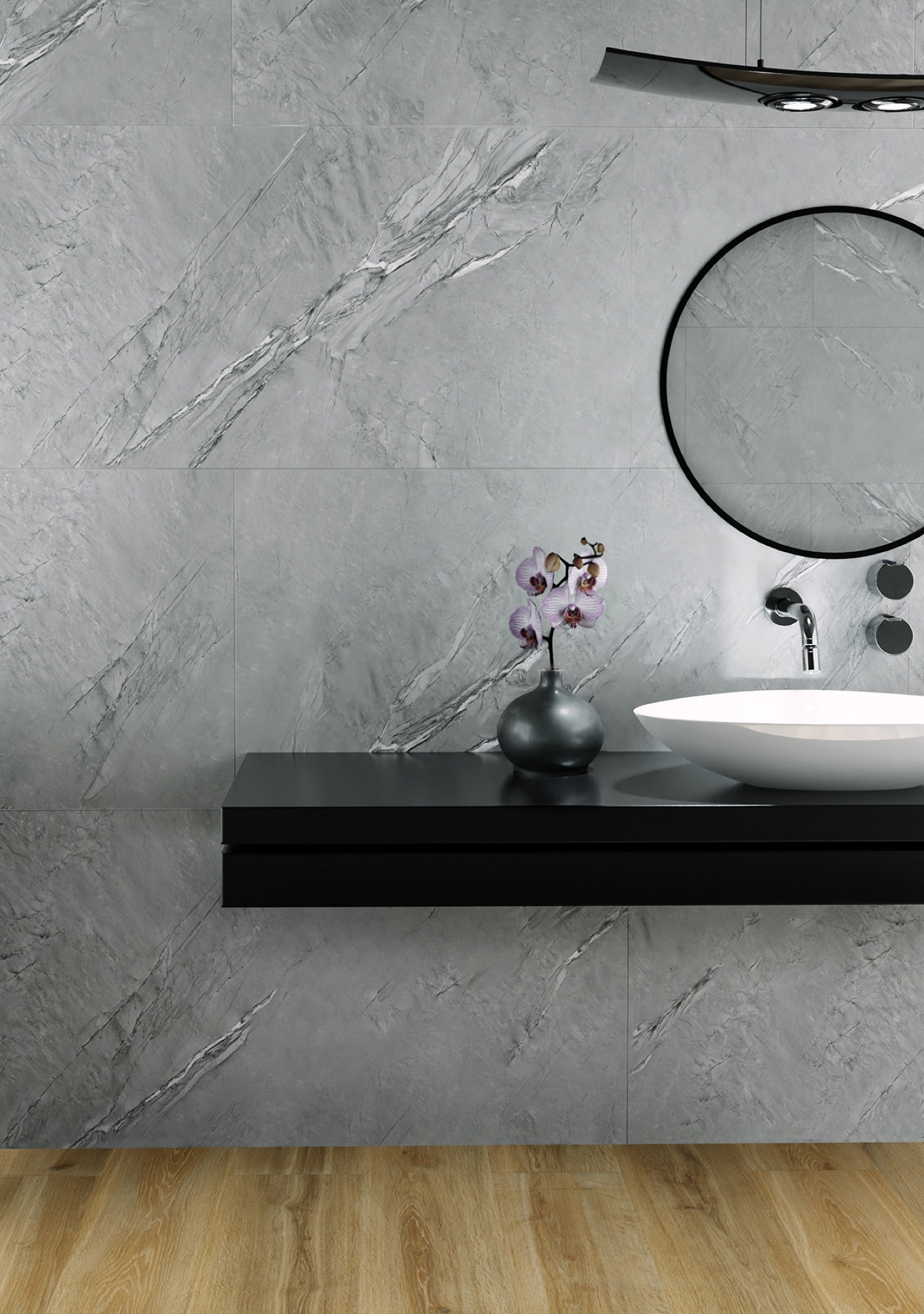 Carrelage Porcelaine Effet Grès Gris Mat 60X120 - Ecgy223