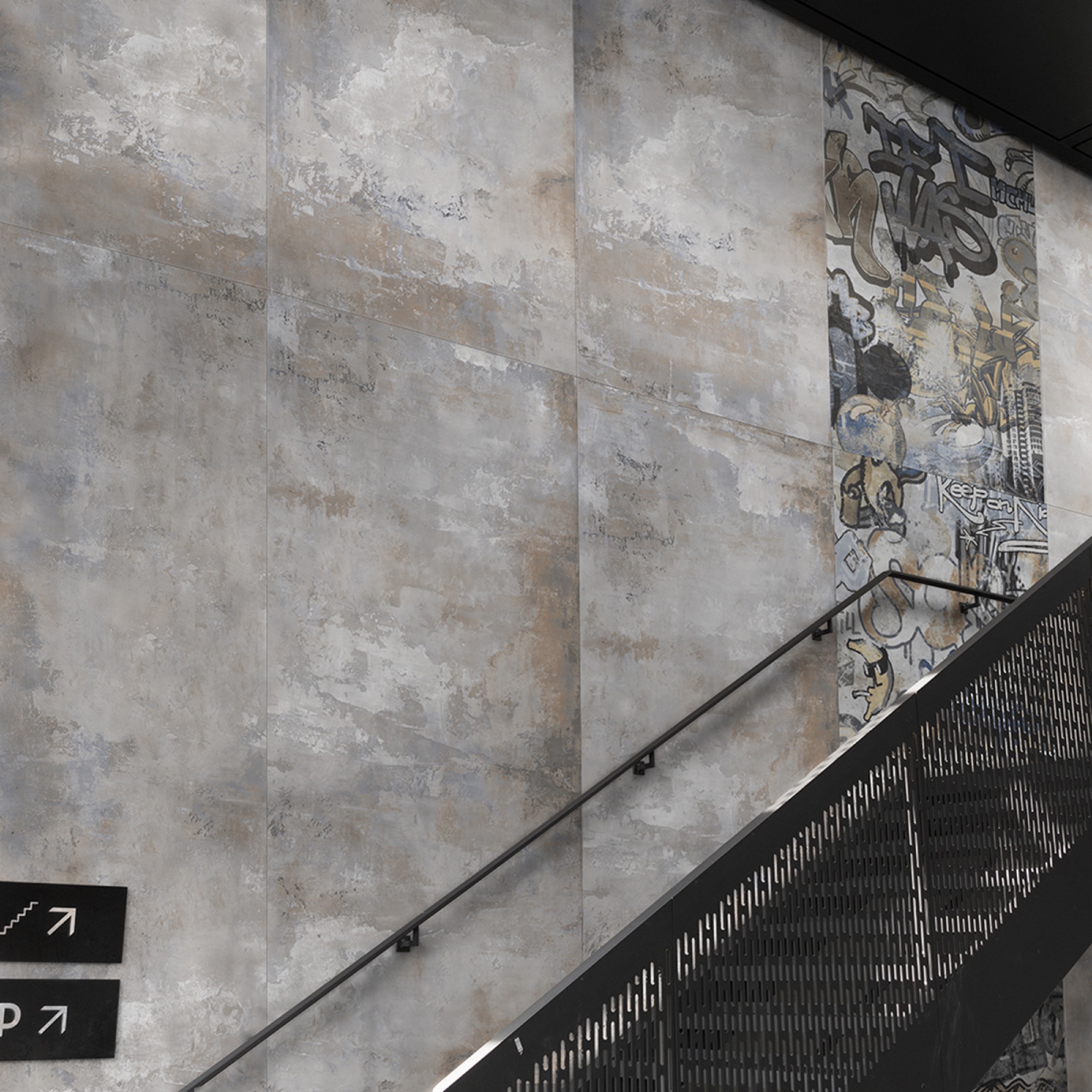 Carrelage Porcelaine Effet Béton Industriel Gris 60X60 - Ecpg030