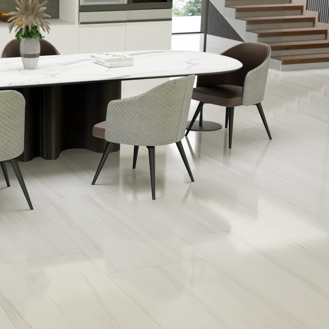 Carrelage Porcelaine Effet Marbre Dolomite Poli 30X60 - Edoe821
