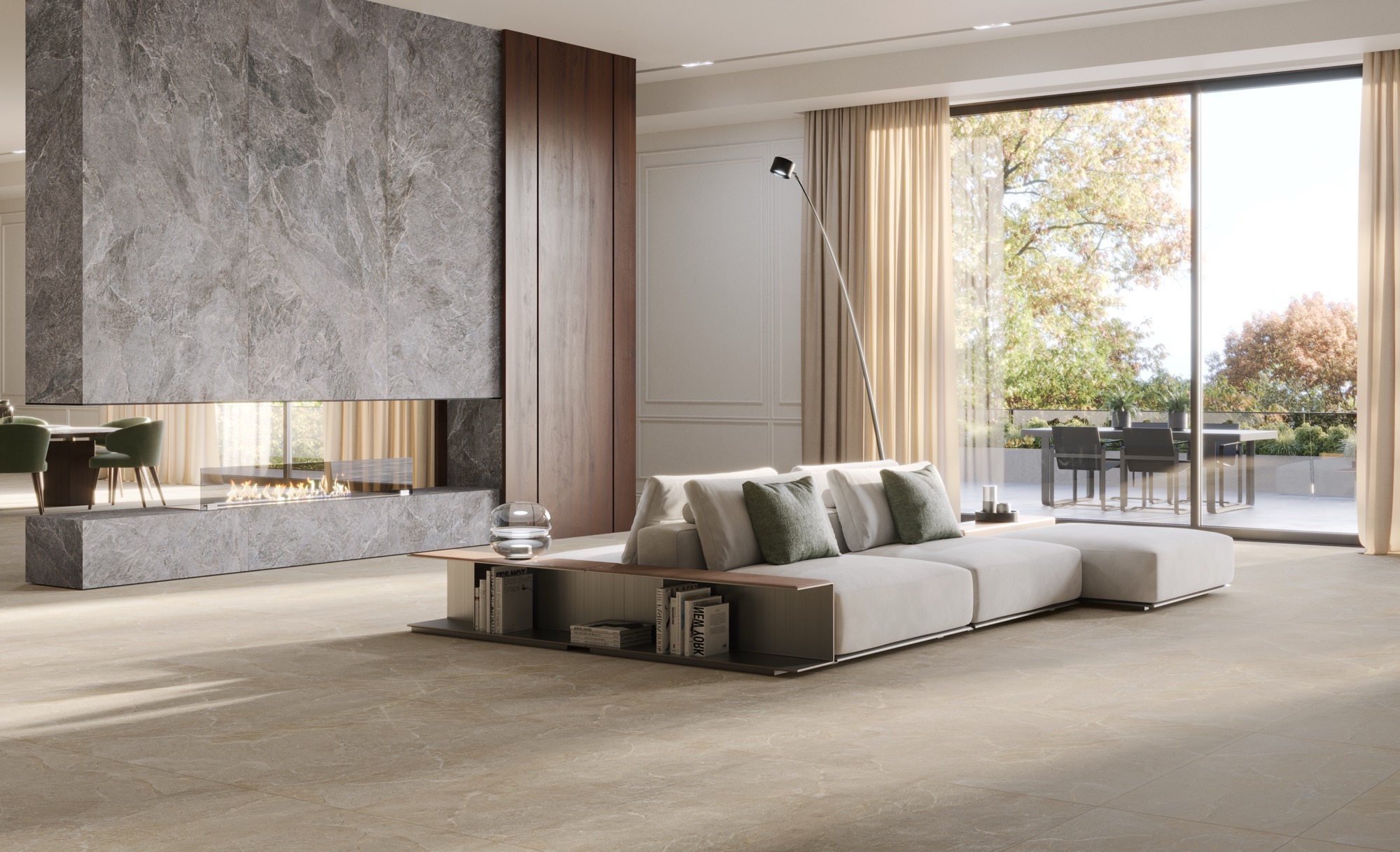 Carrelage Porcelaine Effet Pierre Deluxe Beige Mat Rt 30x60 - EGCA1582