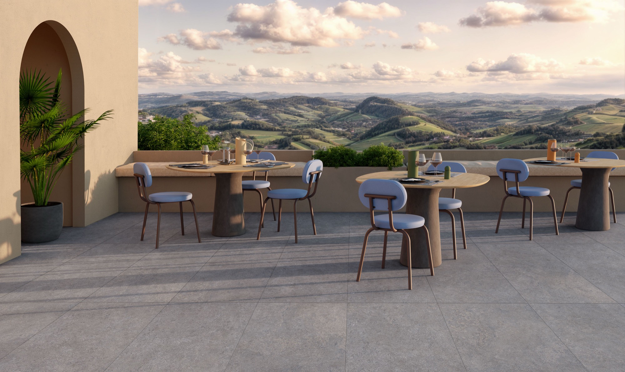 Carrelage Porcelaine Effet Pierre Naturelle Moderne Gris Antidérapant 60x60 - EHPR1635