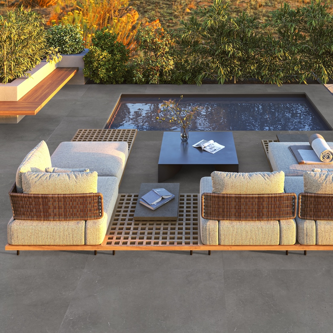 Grès Cérame Effet Pierre Moderne Gris Foncé Antidérapant 80X80 - Ehsm1080