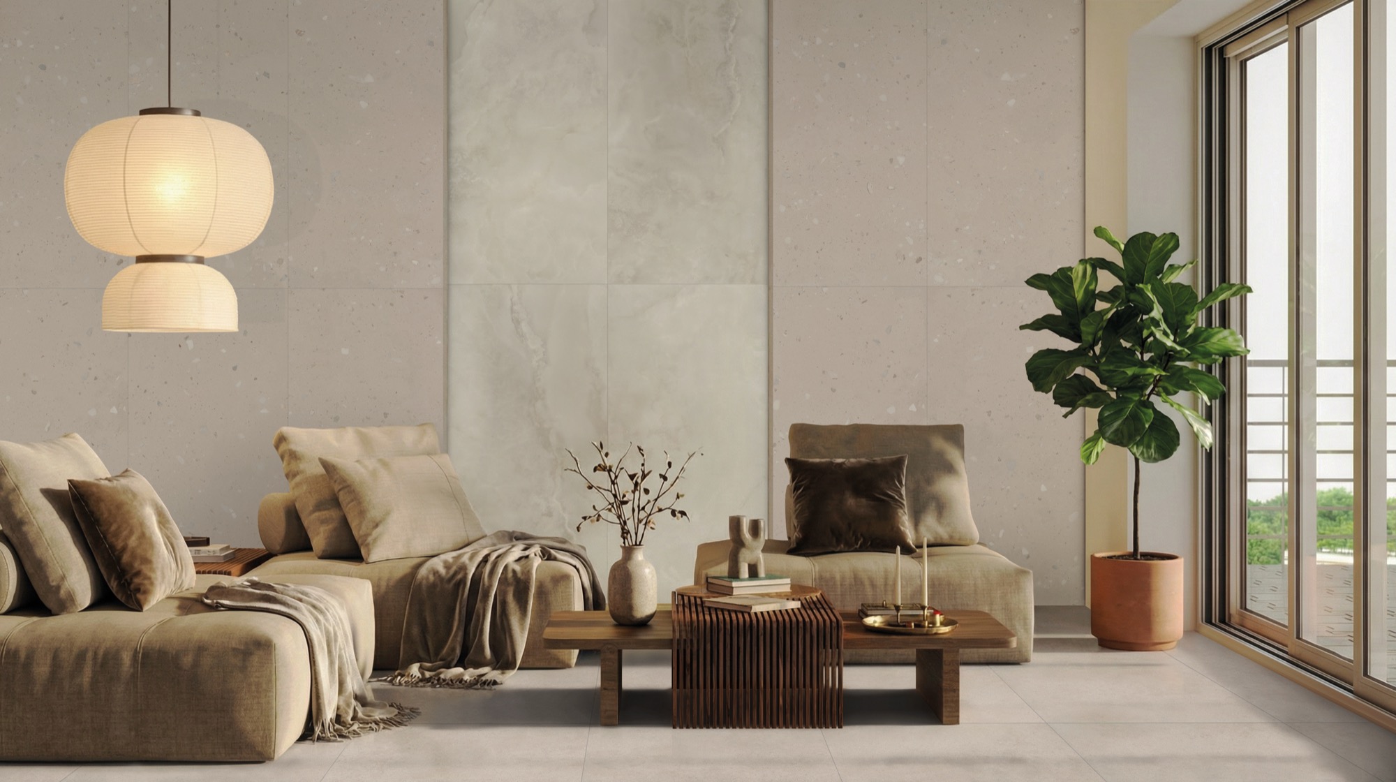 Grès cérame effet marbre, couleur ivoire précieux onyx, finition brillante, 120 x 120 mm - EI6008