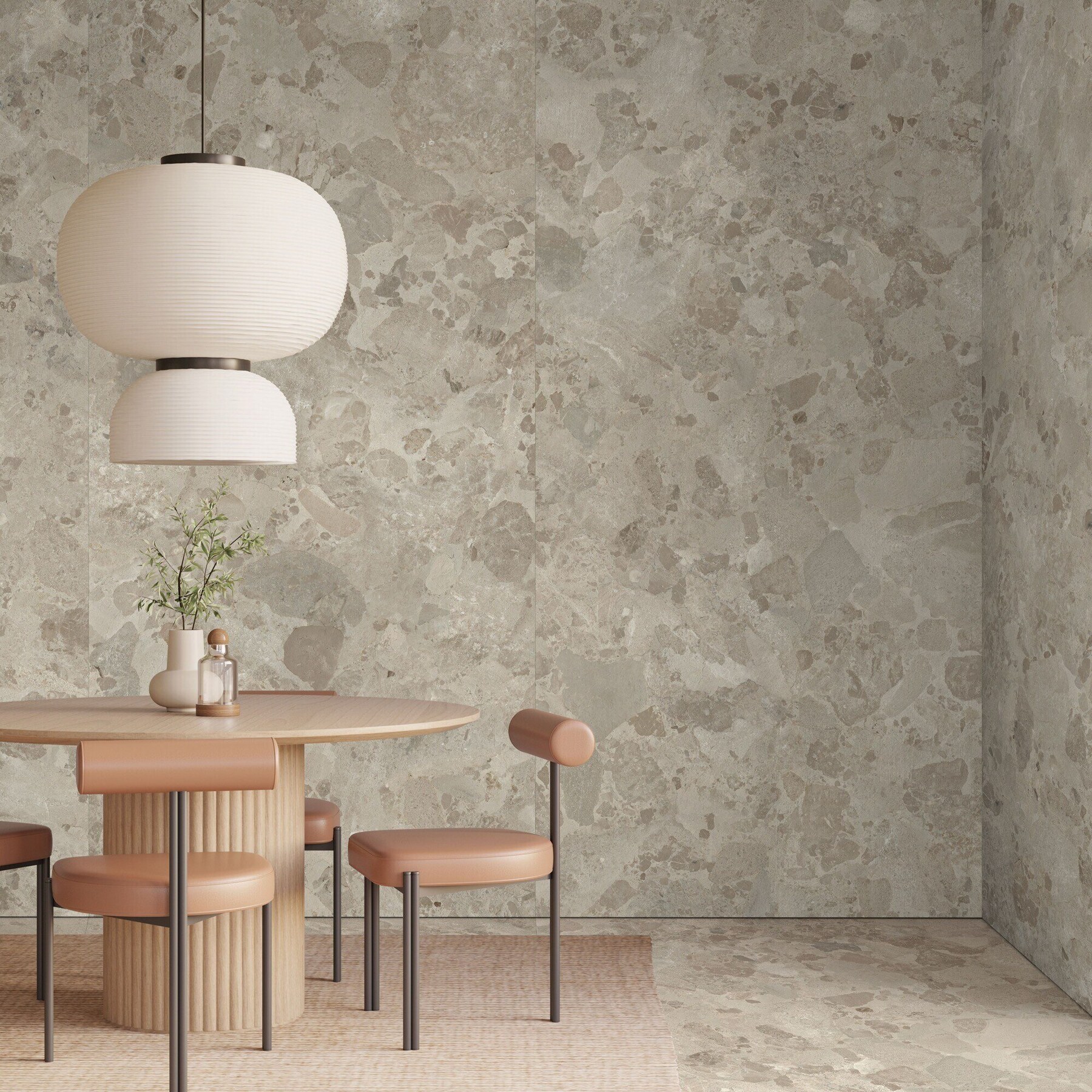 Carrelage Cérame Effet Pierre Moderne Ceppo di Gré Beige 60x60 - EI6036