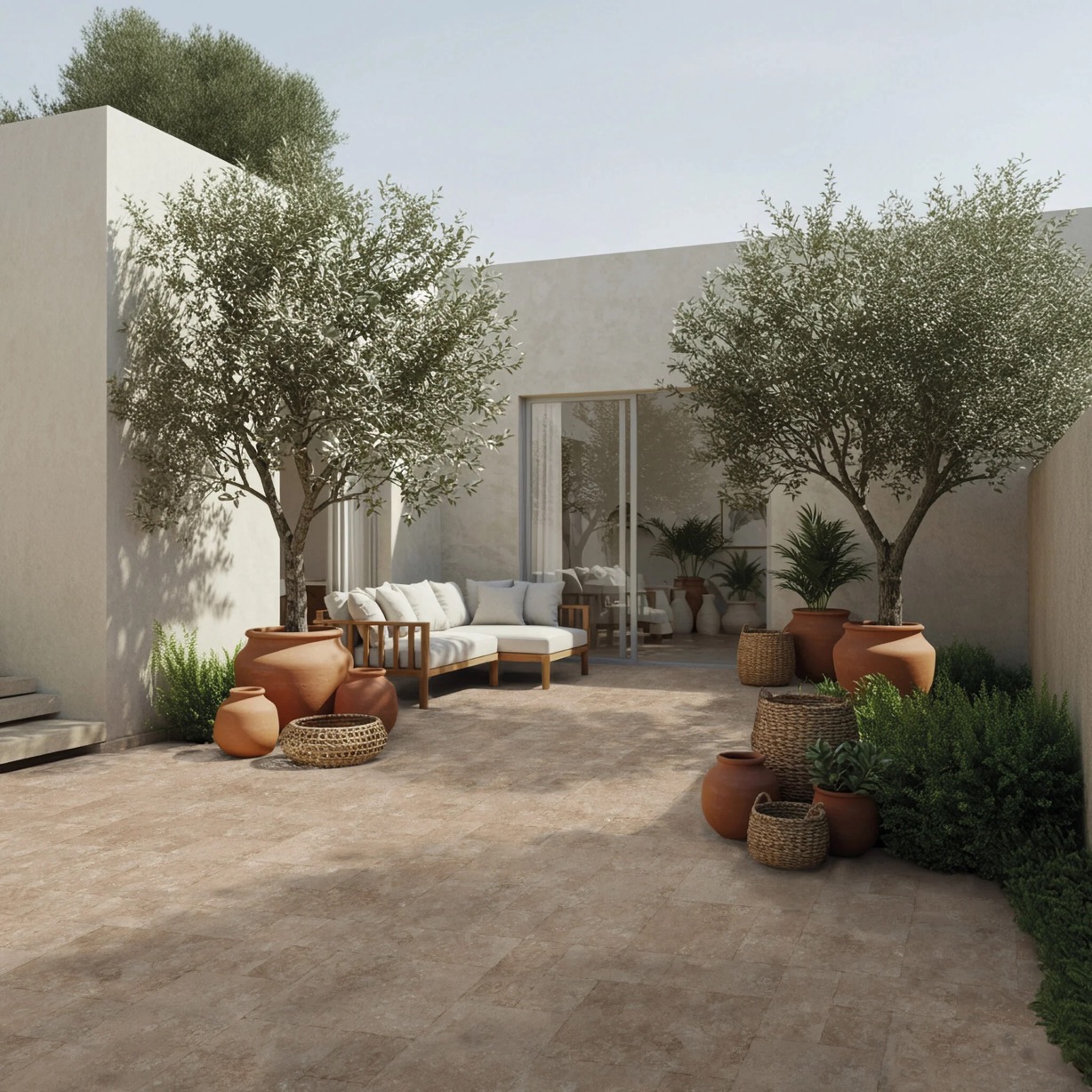 Carreau de porcelaine effet pierre Materic Beige 60x60 - EI6064