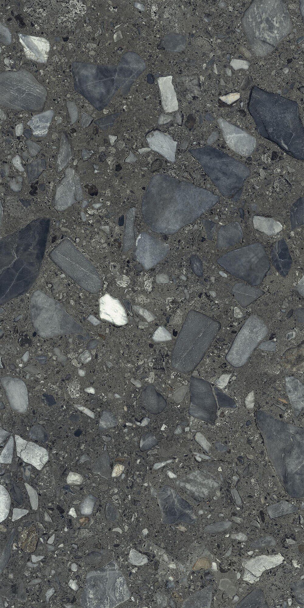 Carreau de porcelaine effet pierre classique Ceppo di Gré Noir 60x120 - EI6082