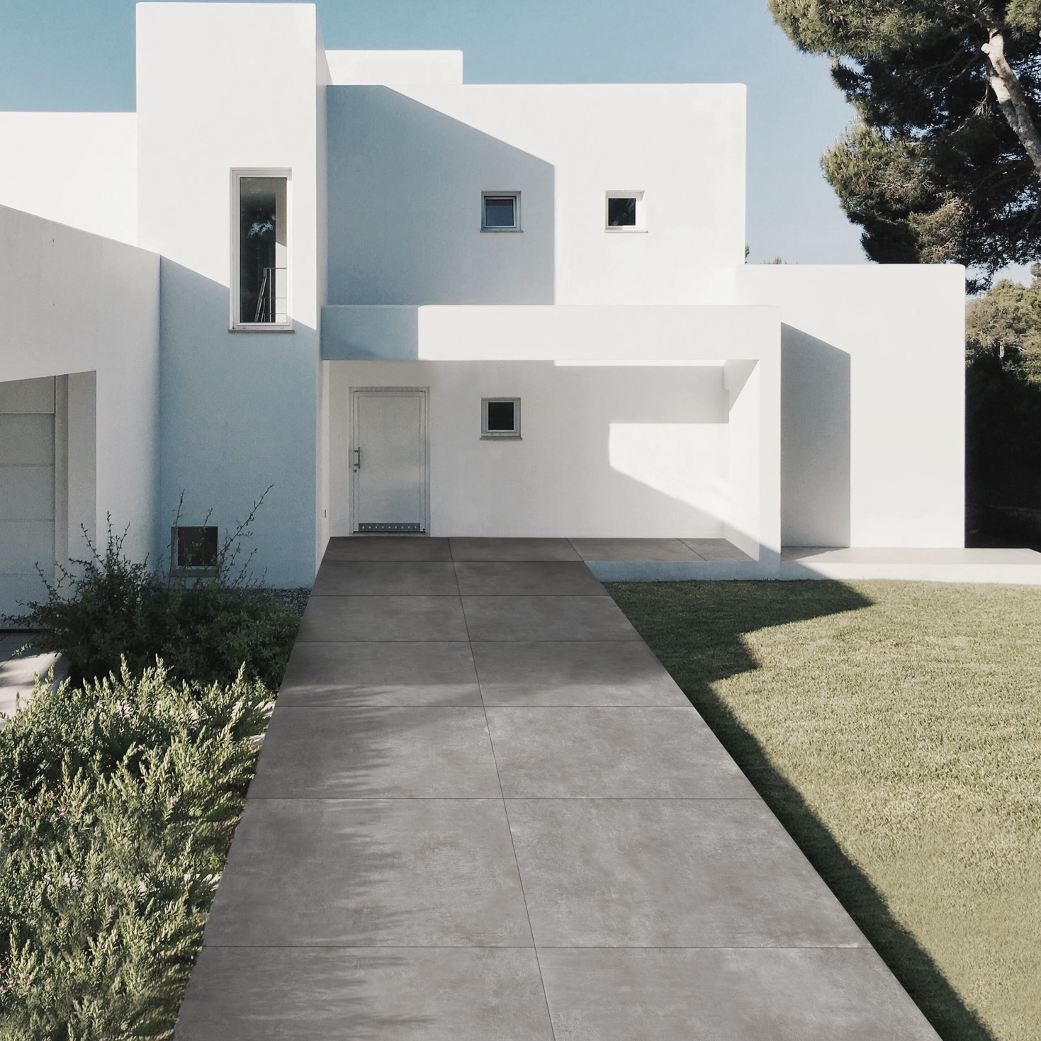 Carrelage Grès cérame Effet Résine Antidérapant Gris Clair 60X120 - Elah071