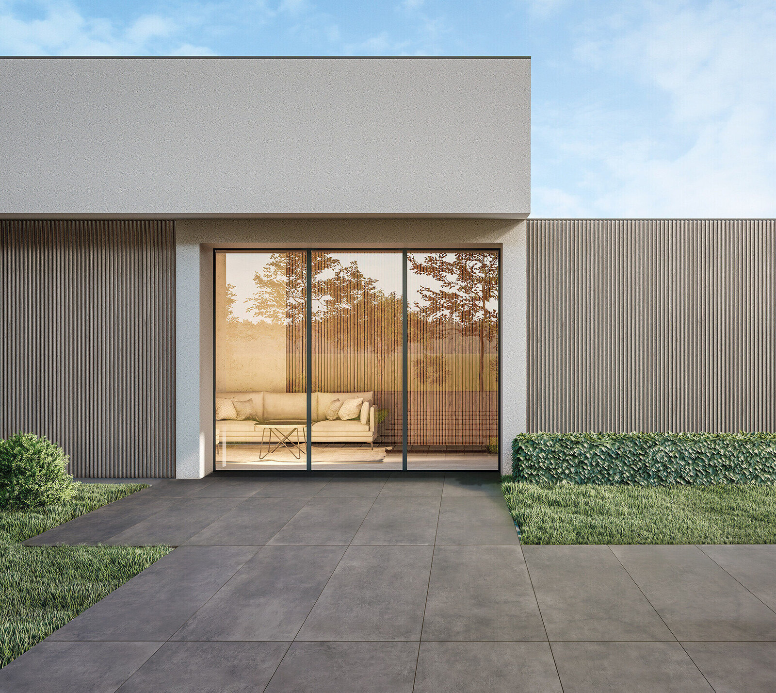 Carrelage Porcelaine Antidérapant Effet Résine Gris Foncé 60X120 - Elgy074