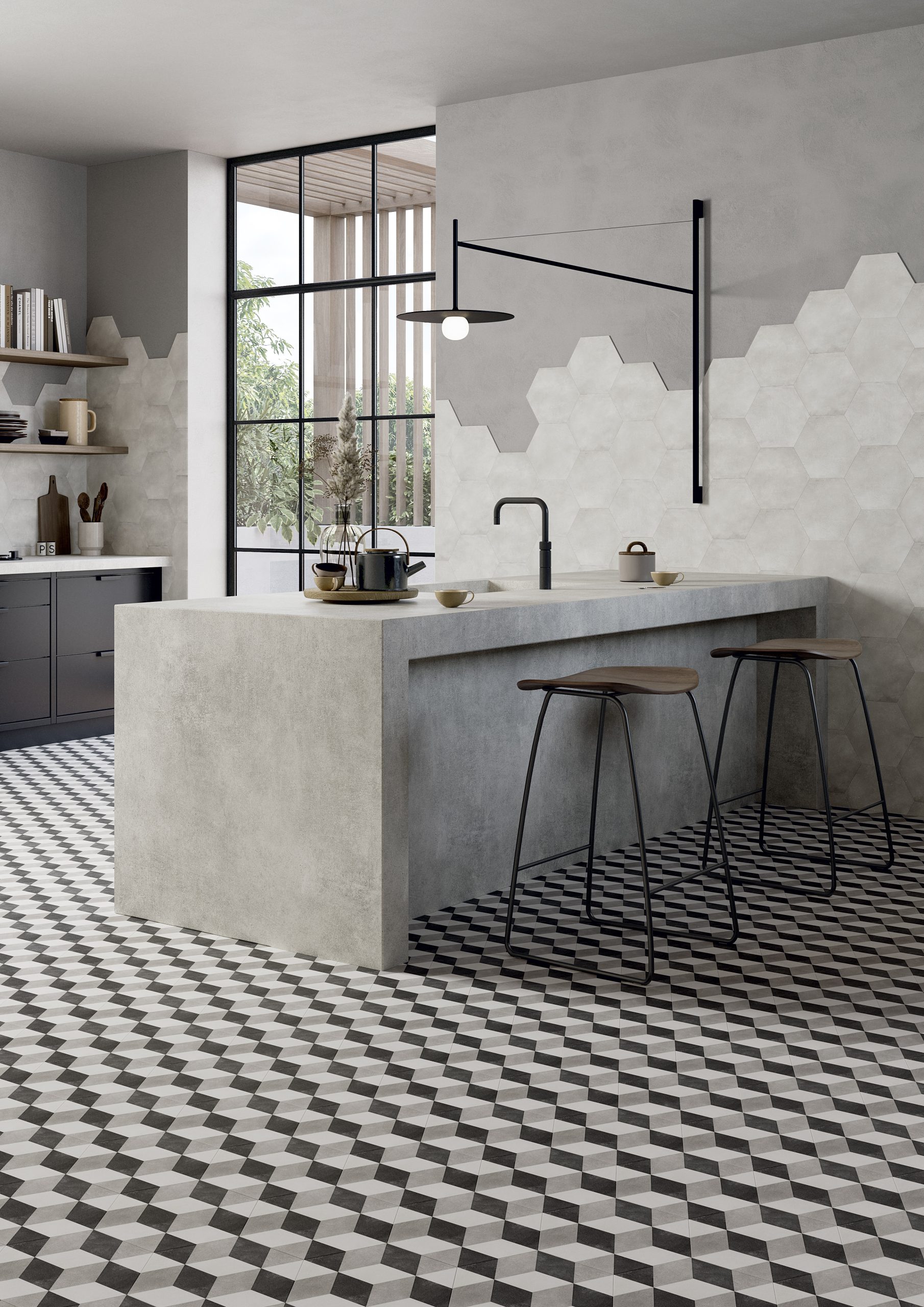 Elios Hexagon Cube B&W 22x25 - 00ZESB9