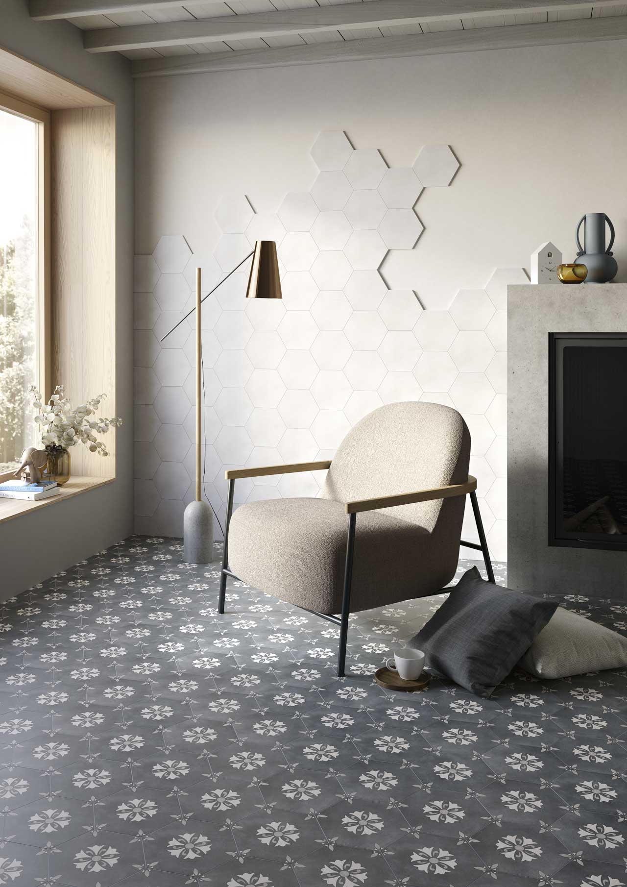 Elios Hexagon White 22x25 - 00ZES00