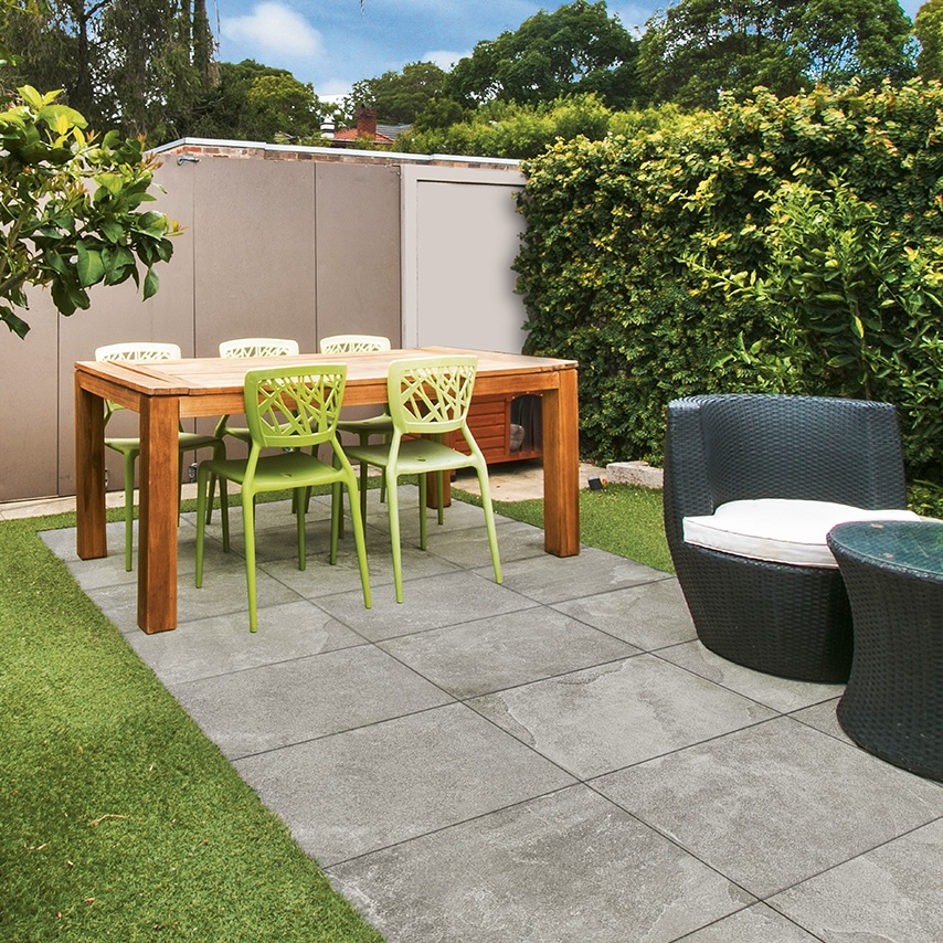 Carrelage Porcelaine Effet Pierre Ardoise Grise 20mm R11 60X120 - Elpg1117