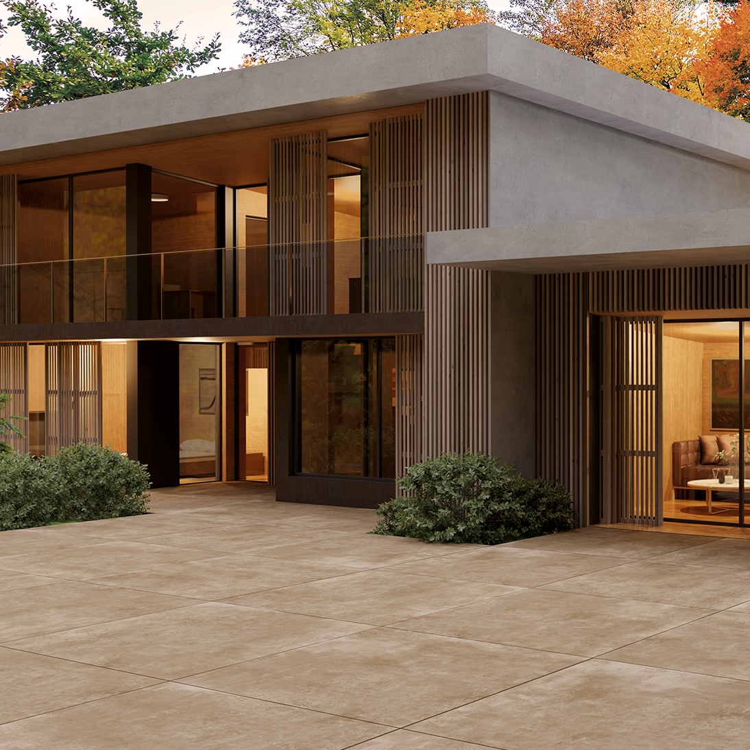 Carrelage Porcelaine Effet Résine Beige 20mm R11 60X60 - Elte494
