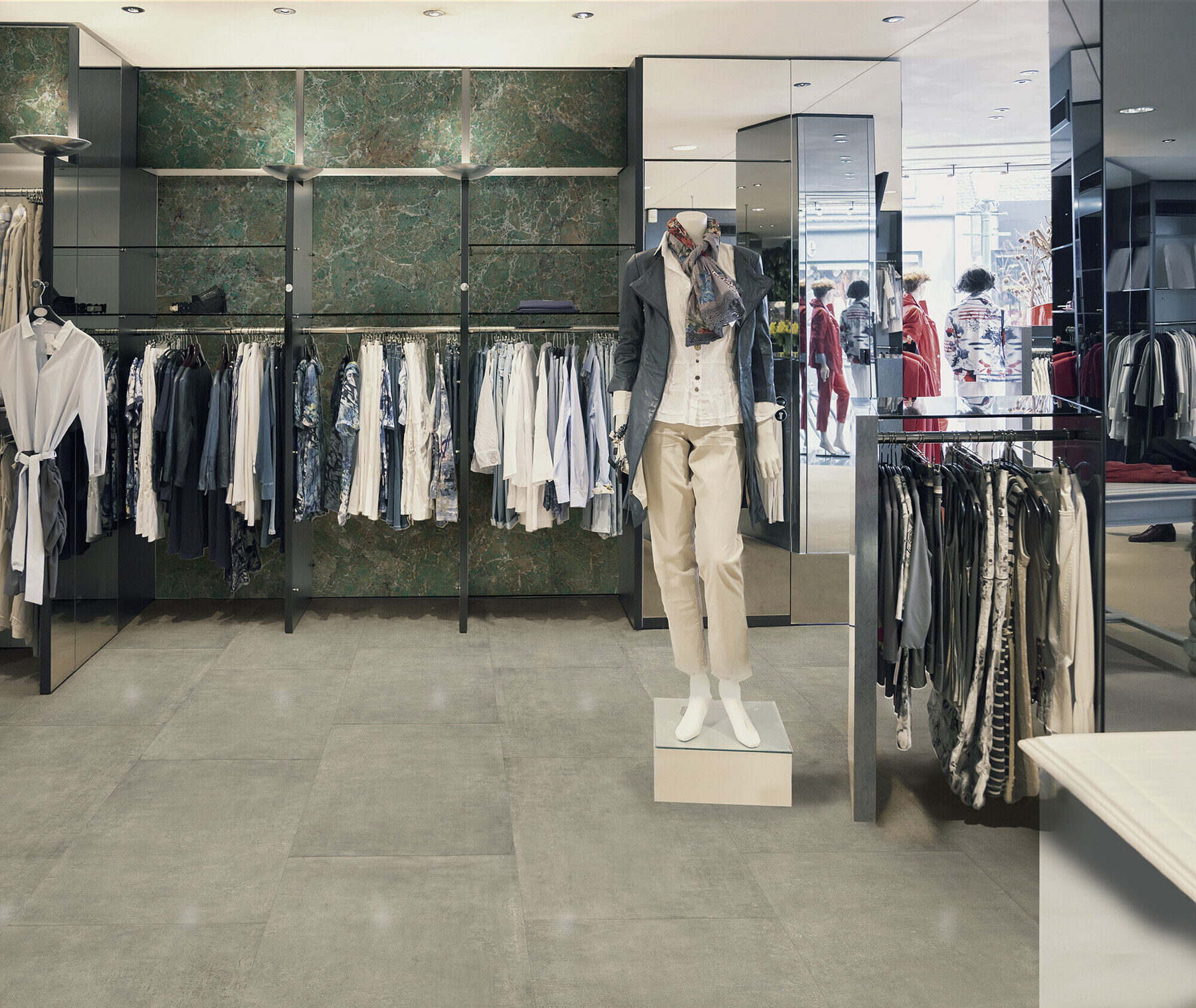 Carrelage Porcelaine Effet Béton Contemporain Gris 80X80 - Emcd570