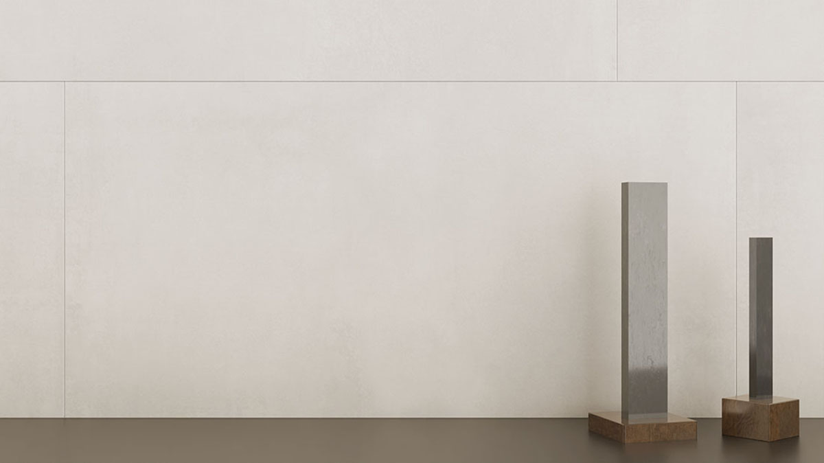 Carrelage Porcelaine Effet Béton Contemporain Blanc Glace 120X120 - Emde550