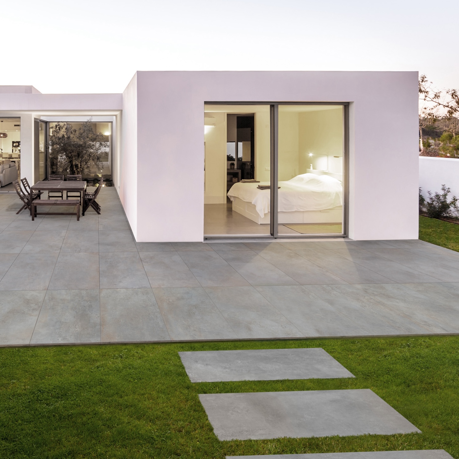 Carrelage Porcelaine Effet Béton Métallisé Gris Clair 20mm R11 60X60 - Emgy545